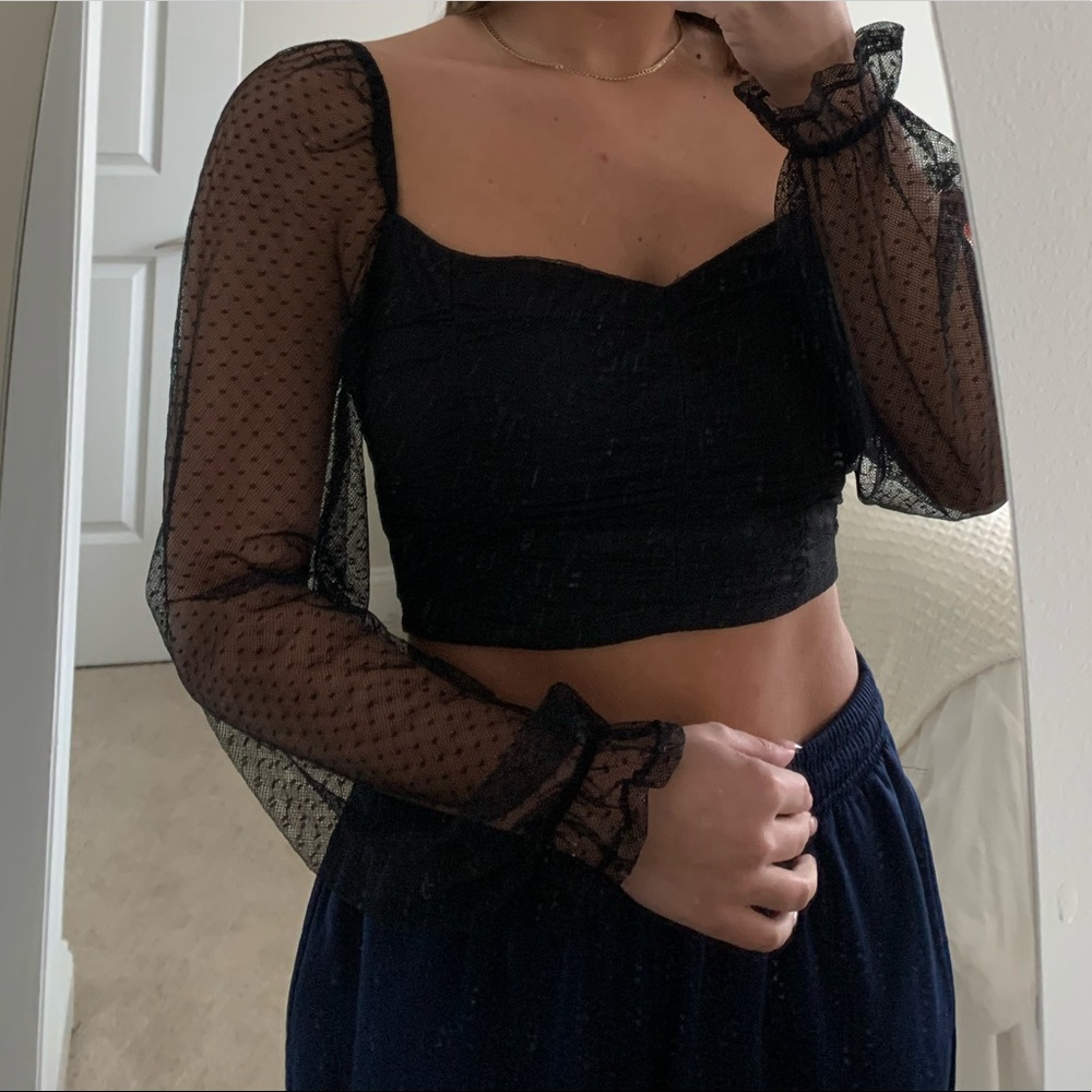 Windsor Cropped Lace Top